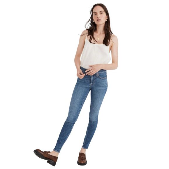 Madewell 9 Inch Mid Rise Skinny Jeans in Heathfield  Sz 27 - Picture 1 of 9